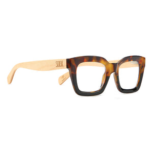 ZAHRA TOFFEE l Wooden Blue Light Magnifying Reader - Soek Fashion Eyewear Europe