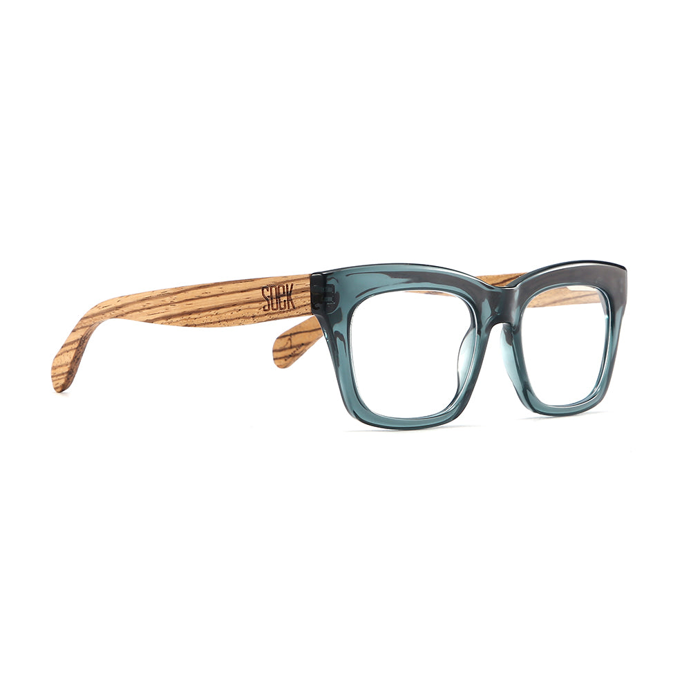 MORGAN INDIGO l Wooden Magnifying Reader - Soek Fashion Eyewear Europe