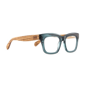MORGAN INDIGO l Wooden Magnifying Reader - Soek Fashion Eyewear Europe