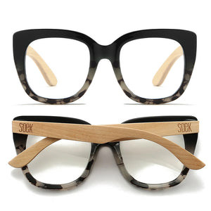 RIVIERA BLACK/IVORY l  Blue Light Magnifying Reader - Soek Fashion Eyewear Europe