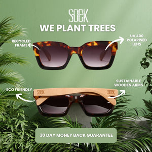 *NEW* SOLUNA MOCHA TORT l Sunglasses l Brown Polarised Lens l Walnut Maple Arm - Soek Fashion Eyewear Australia