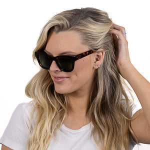 COLLIDE TORT - Bio Acetate Tortoise Frame l Khaki  Polarised Lens - Soek Fashion Eyewear Europe