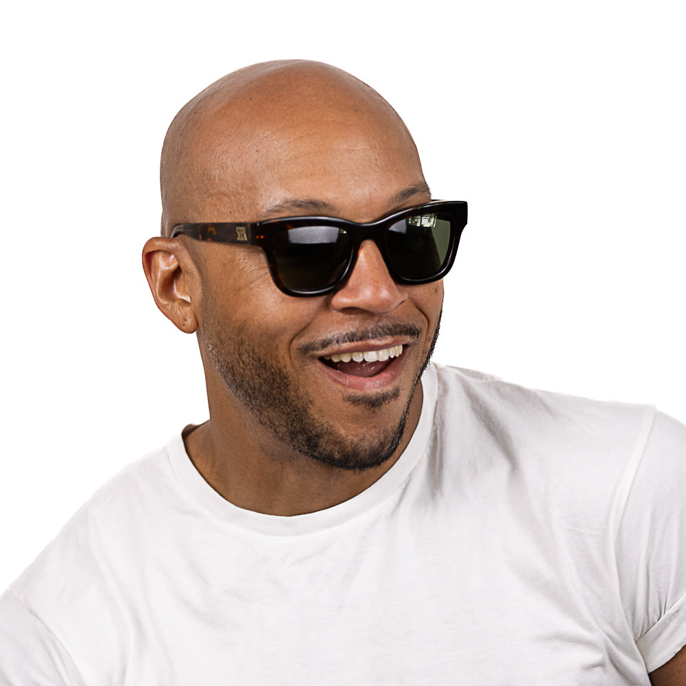 COLLIDE TORT - Bio Acetate Tortoise Frame l Khaki  Polarised Lens - Soek Fashion Eyewear Europe