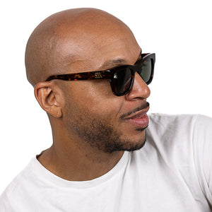 COLLIDE TORT - Bio Acetate Tortoise Frame l Khaki  Polarised Lens - Soek Fashion Eyewear Europe