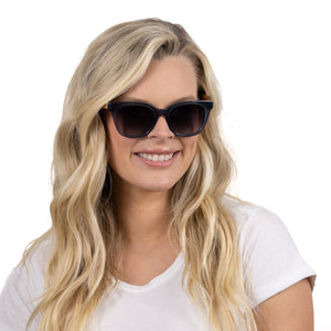 LILA GRACE MIDNIGHT BLUE l Smokey Gradient Lens l Walnut Arms - Soek Fashion Eyewear Europe