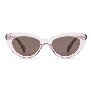 SAVANNAH BLUSH PINK Clear Pink l  Walnut Wood Arms - Soek Fashion Eyewear Europe
