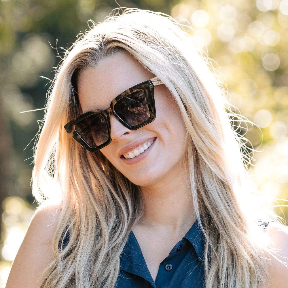 ICON BLACK TOFFEE l Black Graduated Lens l Walnut Arms - Soek Fashion Eyewear Australia