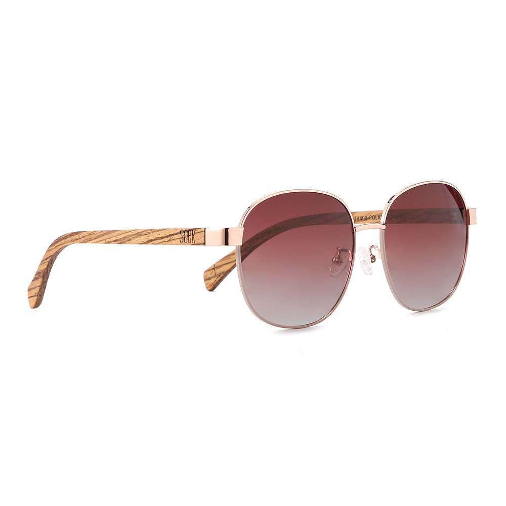 CLEO BLOOM l Rose Gold Metal l Polarised Lenses - Soek Fashion Eyewear Europe
