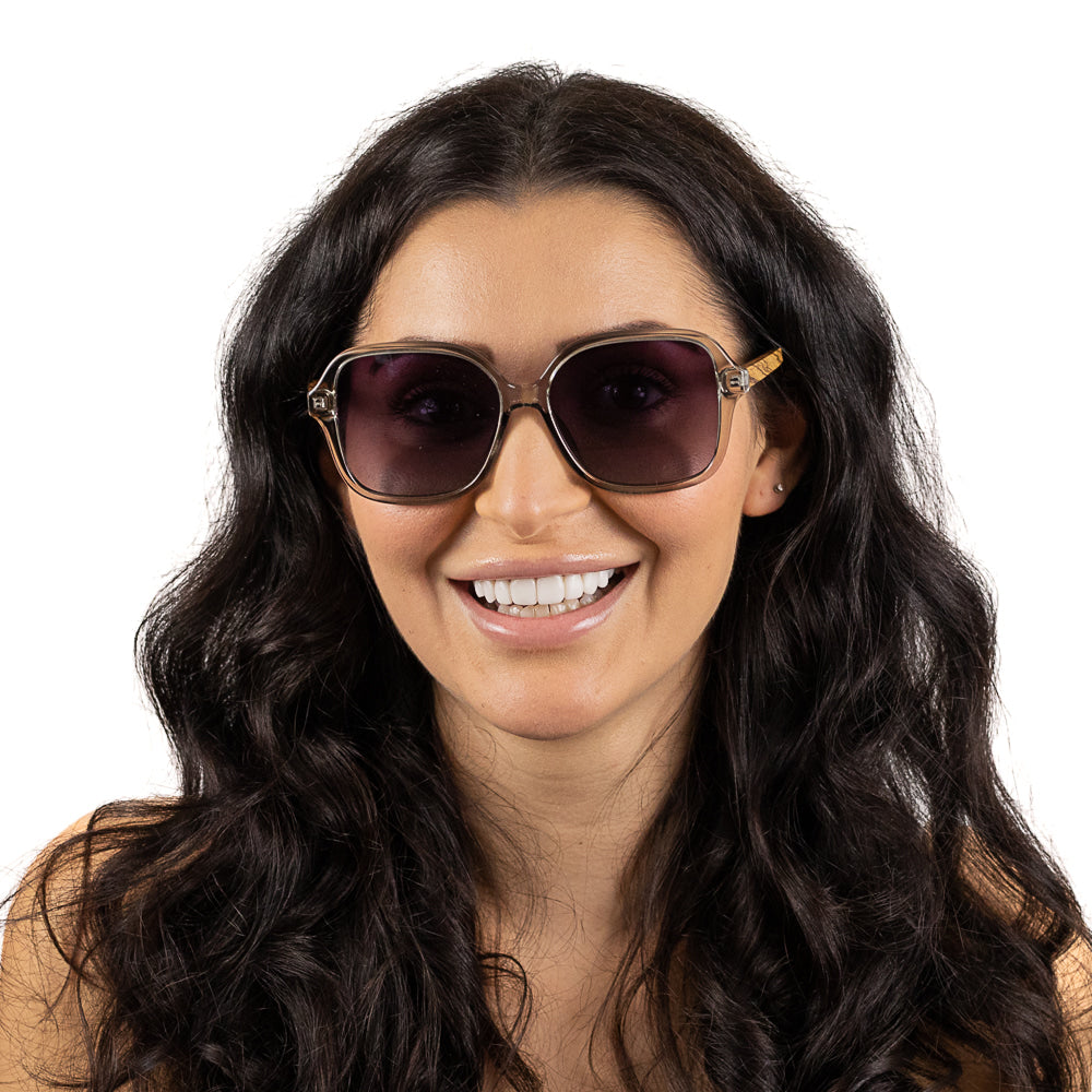 SCARLETT GREY MIST Grey Lens l Walnut Wood Arms - Soek Fashion Eyewear Europe