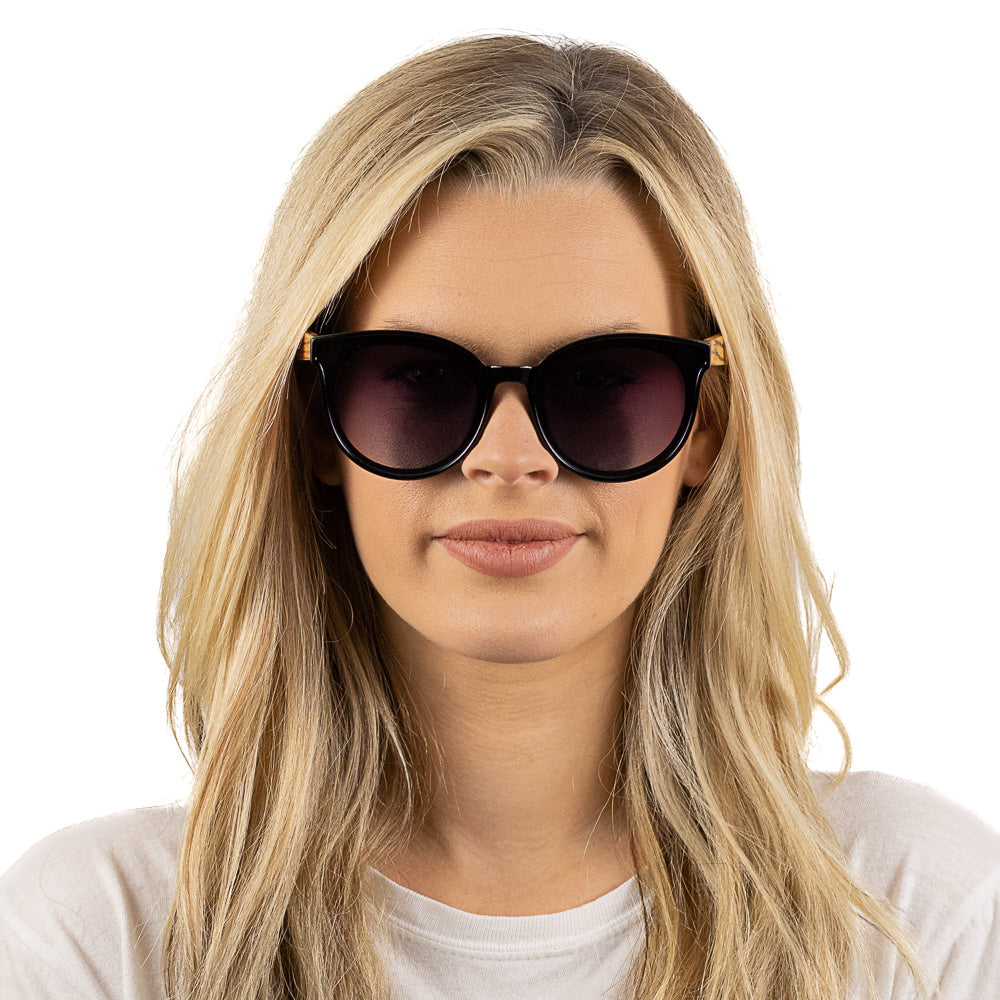 BELLA MIDNIGHT l Black Gradient Lens l Wooden Arms - Soek Fashion Eyewear Australia
