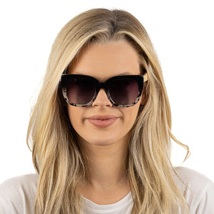RIVIERA BLACK IVORY TORT  Black Gradient Lens l White Maple Arms - Soek Fashion Eyewear Europe