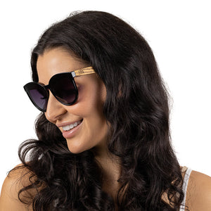 BELLA MIDNIGHT l Black Gradient Lens l Wooden Arms - Soek Fashion Eyewear Australia