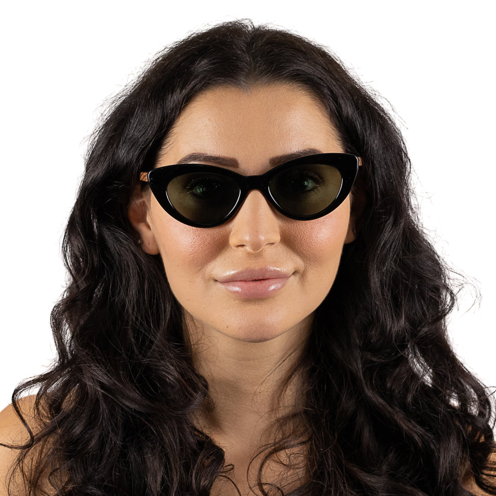 SAVANNAH MIDNIGHT  Black Gradient Lens l Walnut Arms - Soek Fashion Eyewear Europe