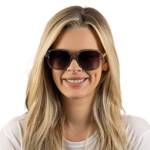 SCARLETT GREY MIST Grey Lens l Walnut Wood Arms - Soek Fashion Eyewear Europe